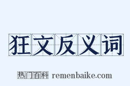 狂文反义词是什么意思的图片